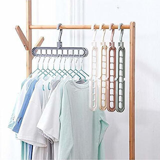 (Pack of 2) 9 Hole, 360 Rotatble Space saving Magic Hanger HG, 1277 Closet Organizer - Home Improvement | Buy online on ZillyBuy
