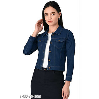 UFC Collection Women Blue Solid Denim Jacket - Jackets & Coats | Buy online on ZillyBuy