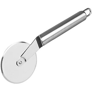 Stainless Steel Pizza Cutter Wheel with Stainless Steel Handle Wheel Pizza Cutter (Stainless Steel) - Cookware | Buy online on ZillyBuy
