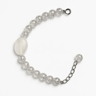 Techiefox Transparent Crystal Beaded Bracelet Featuring Statement Oval Bead  Graceful, Light-Catching Jewelry - Bangles & Bracelets | Buy online on ZillyBuy