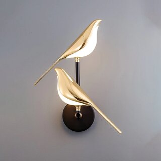 Chanya Haus Bird Wall Light  Aluminum Black Body, Multi-Color Lighting (Warm, Cool, Daylight)