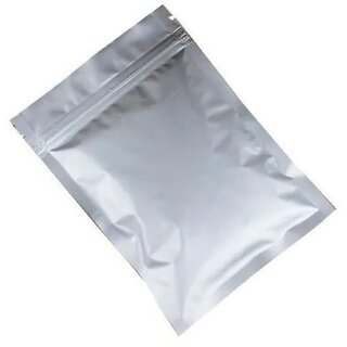 812 Polyester Plain Silver Pouch Bag  - 10 Pcs Pack