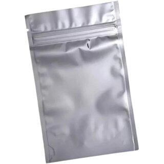 1014 Polyester Plain Silver Pouch Bag - 10 Pcs Pack