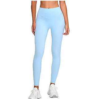 sherox ankle length western wear legging light blue solid 