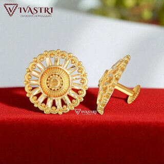Vivastri Stud Alloy Gold Plated Earrings for Women & Girls [VIVA2751ERG] - Earrings | Buy online on ZillyBuy