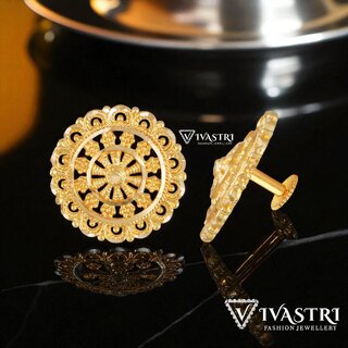 Vivastri Stud Alloy Gold Plated Earrings for Women & Girls [VIVA2752ERG] - Earrings | Buy online on ZillyBuy