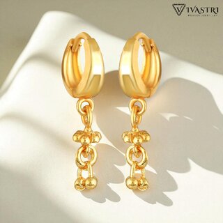 Vivastri Drop Bali Alloy Gold Plated Earrings for Women & Girls [VIVA2774ERG] - Earrings | Buy online on ZillyBuy