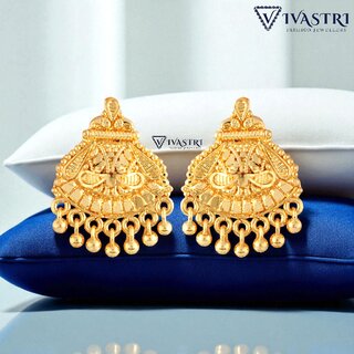 Vivastri Stud Alloy Gold Plated Earrings for Women & Girls [VIVA2776ERG] - Earrings | Buy online on ZillyBuy