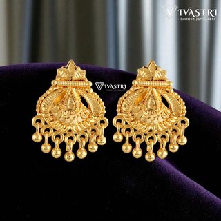 Vivastri Stud Alloy Gold Plated Earrings for Women & Girls [VIVA2777ERG] - Earrings | Buy online on ZillyBuy