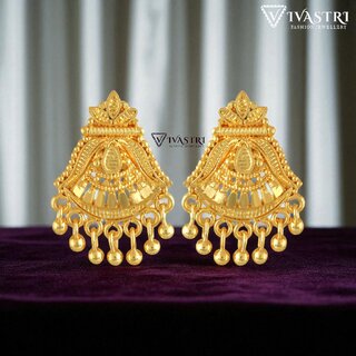 Vivastri Stud Alloy Gold Plated Earrings for Women & Girls [VIVA2778ERG] - Earrings | Buy online on ZillyBuy