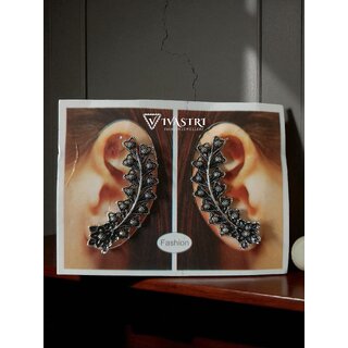 Vivastri  Oxidised Silver Alloy Earcuff,Cuff Earrings for Women & Girls [VIVA2788ERG] (Pack of- 1 Pair Earring) - Earrings | Buy online on ZillyBuy