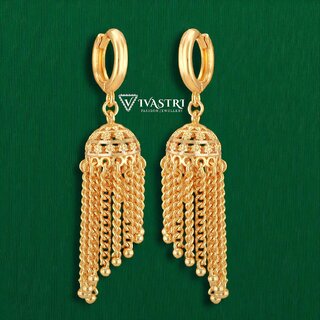 Vivastri Top Trending Alloy Gold Plated Jhumki Earrings for Women & Girls [VIVA2288ERG] - Earrings | Buy online on ZillyBuy