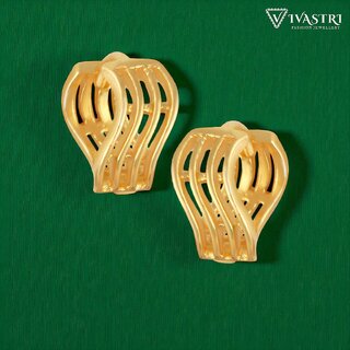 Vivastri Stylish Alloy Gold Plated Bali Earrings for Women & Girls [VIVA2525ERG] - Earrings | Buy online on ZillyBuy