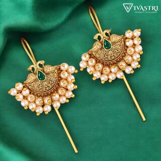 Vivastri Twinkling Bejeweled ear cuff Earring for Women and Girls[VIVA2668ERG-GREEN] - Earrings | Buy online on ZillyBuy