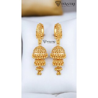 Vivastri Shimmering Glittering Clip On Jhumki Earring for Women and Girls [VIVA2674ERG] - Earrings | Buy online on ZillyBuy