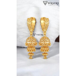 Vivastri Elite Charming Clip On Jhumki Earring for Women and Girls [VIVA2675ERG] - Earrings | Buy online on ZillyBuy