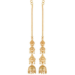 Vivastri Beautiful Gold Plated Kaan chain Earring stud Earring for Women and Girls [VIVA2713ERG] - Earrings | Buy online on ZillyBuy