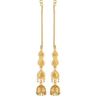 Vivastri Elegant Twinkling Beautiful Kaanchain jhumki Earring for Women and Girls [VIVA2714ERG] - Earrings | Buy online on ZillyBuy