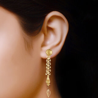 Vivastri Beautiful Gold Plated Drop and Dangler Earring for Women and Girls [VIVA2719ERG] - Earrings | Buy online on ZillyBuy