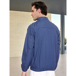 PrintCultr Men Blue Full Sleeve Solid Windcheater - Jackets & Coats | Buy online on ZillyBuy