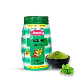(Pack of 1) Chamria Podina Churan  Mint Digestive Powder for Indigestion & Acidity Relief, GMP Certified 75g