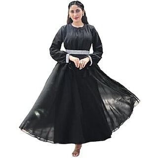 SARINKU Georgette Gown Dress for Stylish Gown Long One Piece for Girl and Women