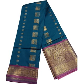 Exquisite Blue Wedding Saree with Intricate Zari Work - Sarees | Buy online on ZillyBuy