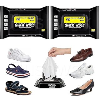 (Pack of 2) WildProducts - Wipes (80 + 80 Wipes) Sneaker Wipes Instant Sneaker Cleaner Shoe Cleaning Wipes multicolor