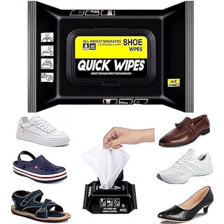 WildProducts - Natural Sneaker Shoe Cleaner Wipes - 1 Packs of 80 - Shoe Wipes Quickly Remove Dirt Stain multicolor