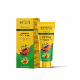 Forever Bliss Papaya Fruit Infused Face Wash  60ml Enriched with Papaya  Vitamin C + A  For Healthy Glowing skin  S