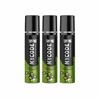 Forever Bliss mycode Crazy Girl Long Lasting Freshness Deodorant Perfume Body Spray For Men and women ( 60ml3)