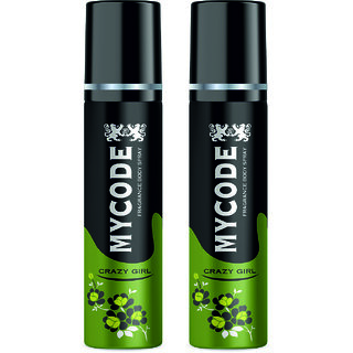 Forever Bliss mycode Crazy Girl Long Lasting Freshness Deodorant Perfume Body Spray For Men and women ( 75ml2)