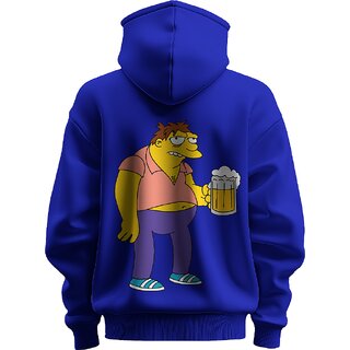 BULL CLOTHING Premium Dark Blue Barney Gumble Hoodie  280 GSM Fleece Sweatshirt for Comfort  Durability (XXL)