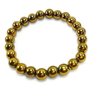 Tiny Shiny Natural Golden Hematite Bracelet Crystal Stone Faceted Bead Bracelet for Reiki Healing - Bangles & Bracelets | Buy online on ZillyBuy
