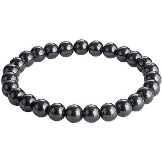 Tiny Shiny Natural Hematite Bracelet - Certified Original Hematite Stone Bracelet - Bangles & Bracelets | Buy online on ZillyBuy