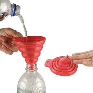 Multicolor Silicone Funnel - Kitchen Liquid  Powder Transfer Tool (Pack of 1) - Cookware | Buy online on ZillyBuy