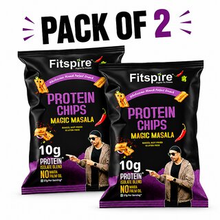 (Pack Of 2) Protein Chips Magic Masala Flavor Each 37 G