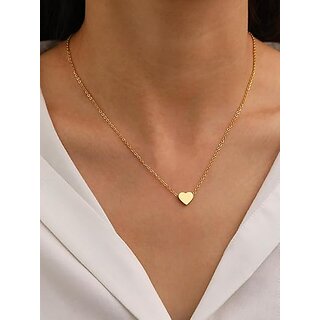 Fancy Gold Plated Round Shep Pendent And Golden Chain black