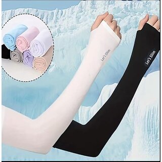 Prism Arm Sleeves with Thumb Hole - Unisex Sun Protection Hand Covers for Men, Women, Boys & Girls_CLN-T-130 - Gloves | Buy online on ZillyBuy