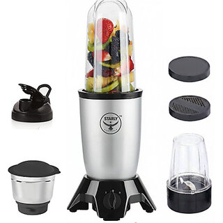 Starly Aeroblend Nutri Blender 500 W Mixer BlenderAero Blend 3 Jar  3 Jars  Grey