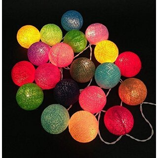 Cotton Ball Light for Christmas Diwali Holi Birthday Home Decoration Indoor Outdoor Lighting (Multi Color) - Electricals | Buy online on ZillyBuy