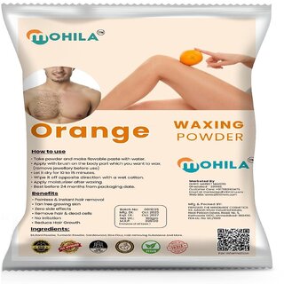 Mohila Hair Removal Orange Wax Powder for Men  Women Painless Body Hair Removal Wax Powder Pack of 1 (100 gm)