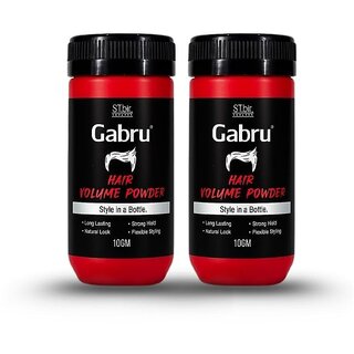 2 Packs of ST.bir Gabru Hair Volume Powder for Men  Instant Lift, Matte Finish  Strong Hold  10g Styling Powder