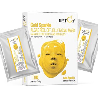 Beauty Relay London Gold Sparkle Algae Peel Off Jelly Facial Mask  For All Skin Types  125g