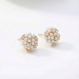 Elegant Pearl Cluster Circle Earrings For Women And Girls Korean Style Fashion Jewellery - Earrings | Buy online on ZillyBuy