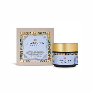 Jivanta Herbal Hair Growth Mask with Amla, Bhringraj, Neem, Fenugreek  Hibiscus for Dry, Damaged and Freezy Hair