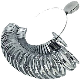 Premium Silver Ring Sizer Tool - Accurate Jewelry Sizing Guide silver