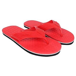 Wellmax Men Traditional Lightweight and Comfortable Slippers (Red)