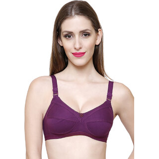 ZIVOK (Pack of 2) Women Full Coverage Lightly Padded Bra (Pink, Purple)