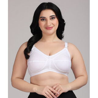 ZIVOK Women Full Coverage Lightly Padded Bra (White)